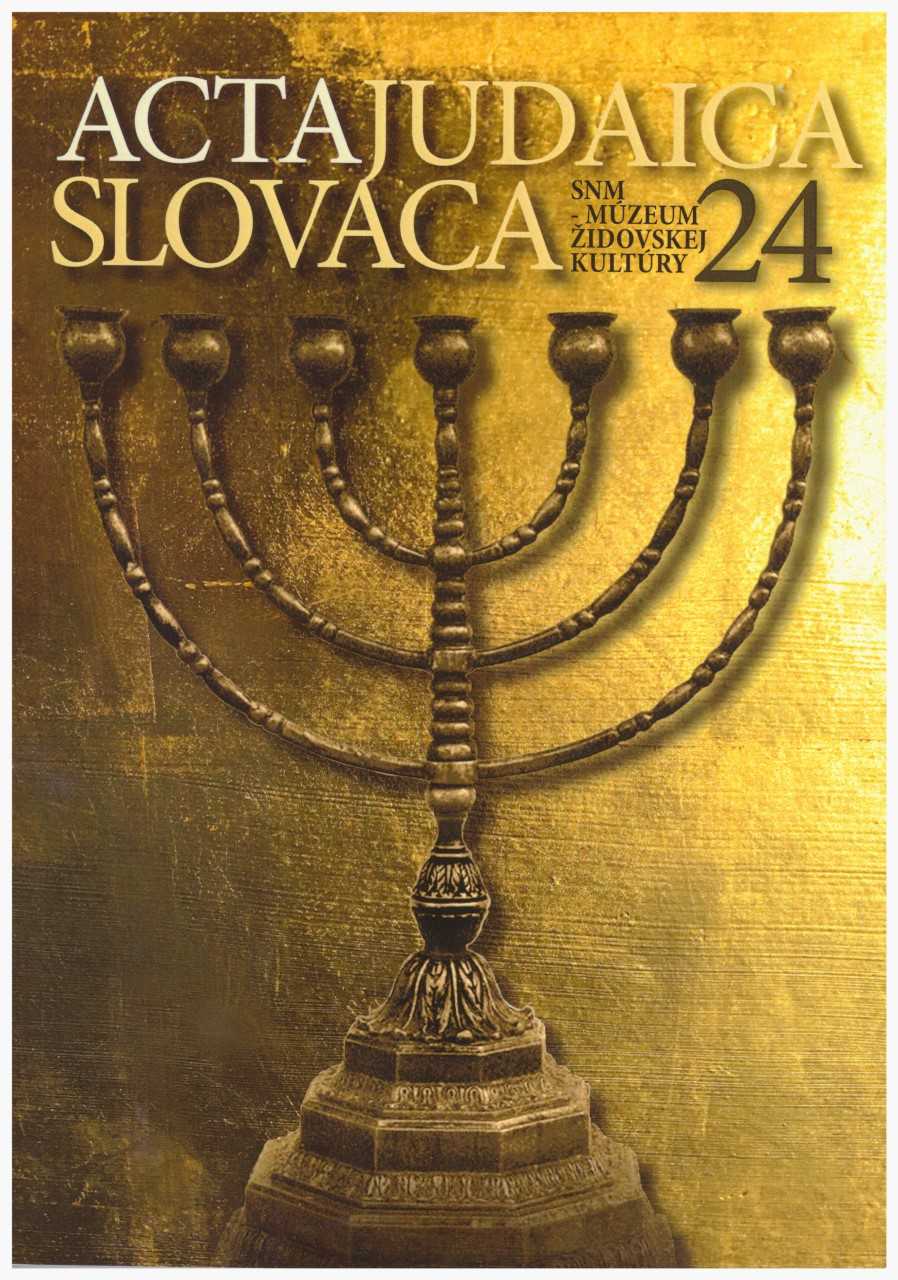 Acta Judaica Slovaca 24, 2019